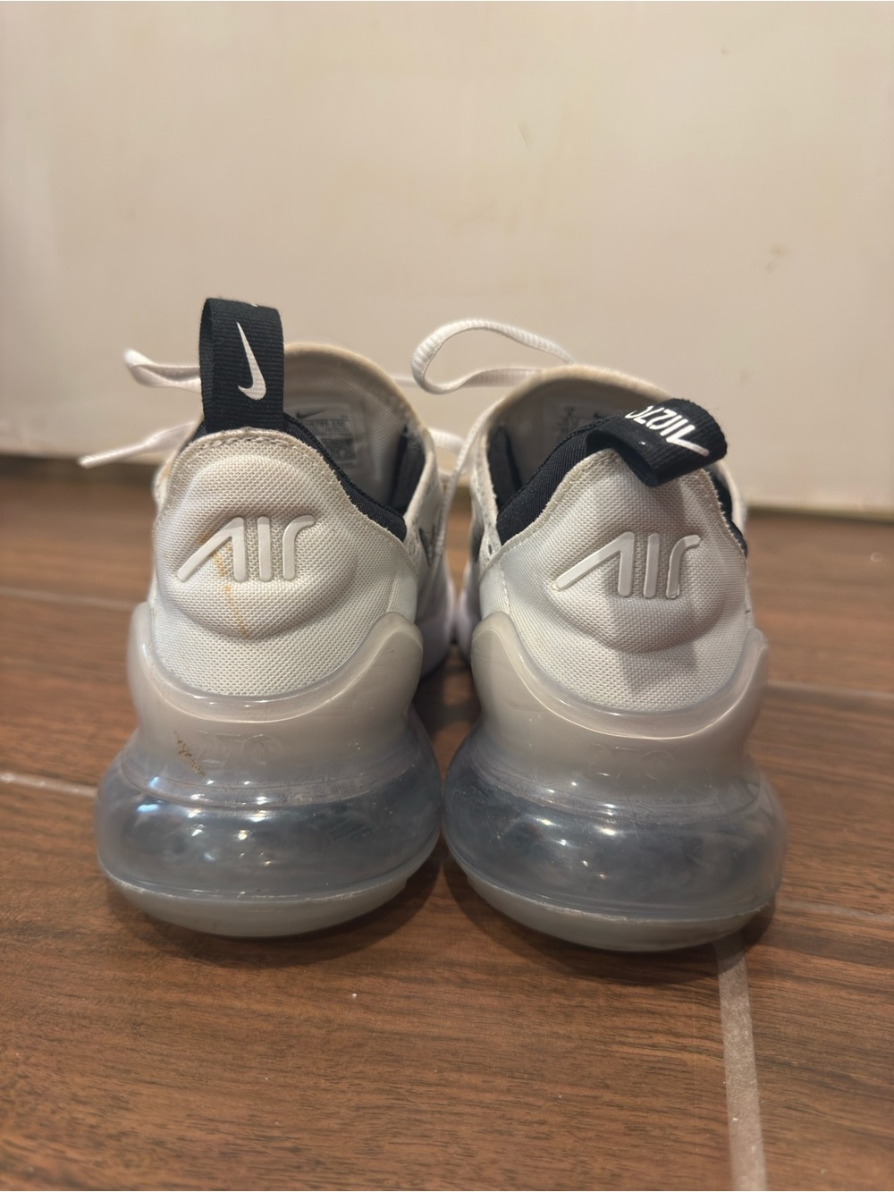 Nike Women’s Air Max 270 Sneakers - White/Black/Gray - Picture 4 of 8